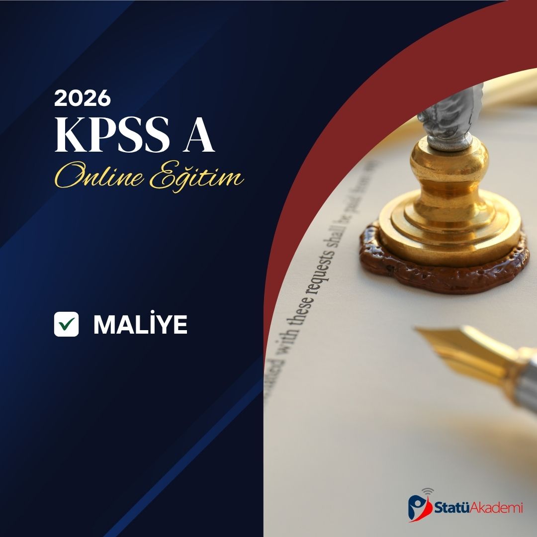 MALİYE (2026 KPSS A)